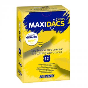 Ceras MaxiDacs 12 unidades. Amarillo