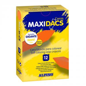 Ceras MaxiDacs 12 unidades. Naranja