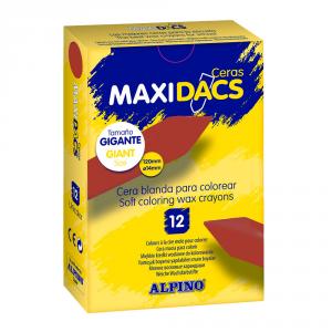 Cera MaxiDacs 12 unidades. Rojo