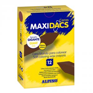 Ceras MaxiDacs 12 unidades. Marrón oscuro