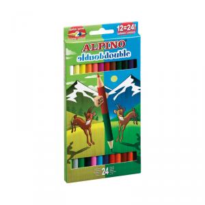 Lápiz color Alpino Double 12 lápices doble punta blíster 24 colores