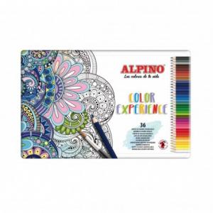 Caja de metal 36 lápices acuarelables Alpino Color Experience