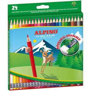 Lápiz Alpino borrable blíster 24 colores