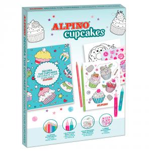 Set Alpino cupcakes decora con lápices de colores y pegatinas