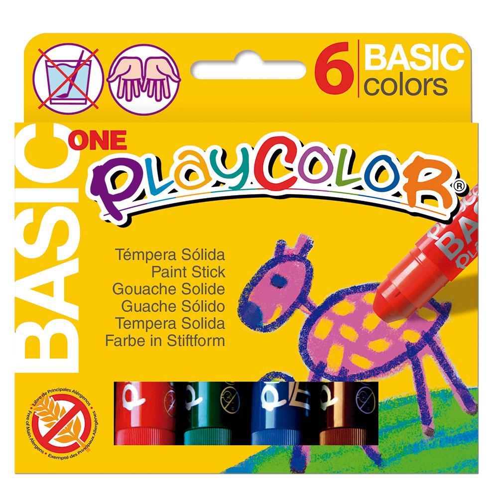Témpera sólida 6 colores Playcolor Instant :: Instant :: Papelería :: Dideco