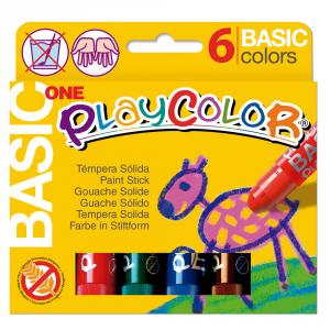 Témpera sólida 6 colores Playcolor Instant