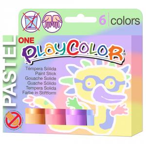 Témpera sólida Playcolor One pastel 6 colores