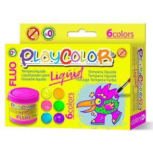 Témpera líquida Playcolor fluo 6 colores 40ml