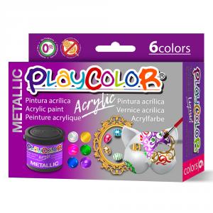 Playcolor acrylic metallic 6 colores 40ml