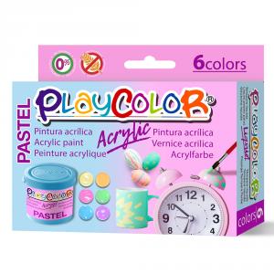 Playcolor acrylic pastel 6 colores 40ml
