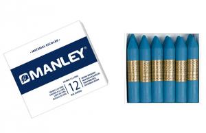 Cera Manley color azul cobalto 12 unidades