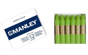 Cera Manley color verde amarillento 12 unidades