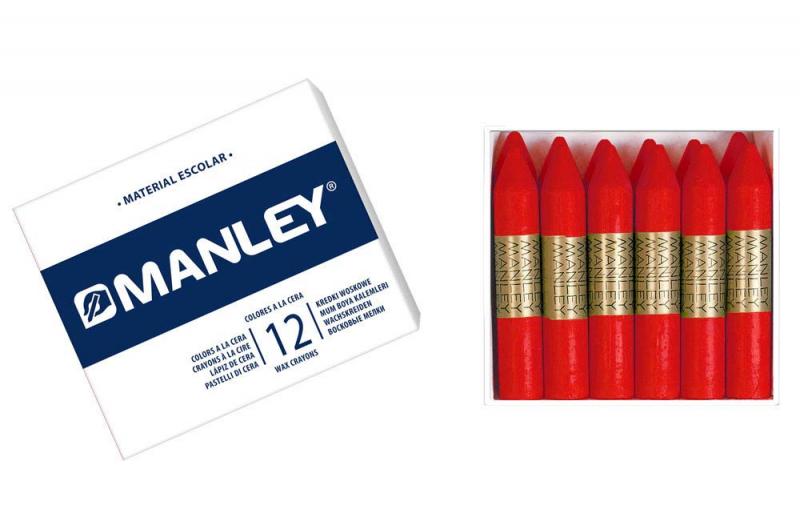 Cera Manley color rojo clásico 12 unidades