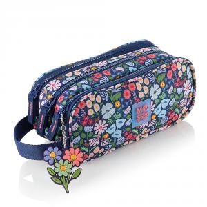 Portatodo triple con asa Spring Down reciclado 21x6x10,5cm