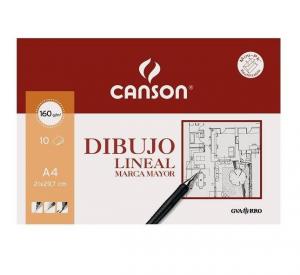 Minipack dibujo lineal Canson. 10 hojas A4