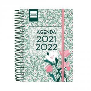 Agenda espiral secundaria octavo día página Floral 2021/2022