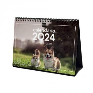 Calendario sobremesa perros y gatos 2024