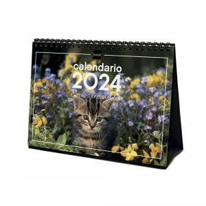 Calendario sobremesa gatitos 2024