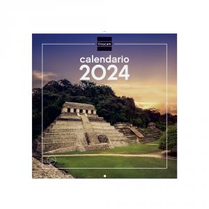 Calendario pared 30x30 2024 maravillas del mundo
