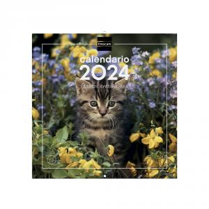 Calendario pared 30x30 2024 gatitos