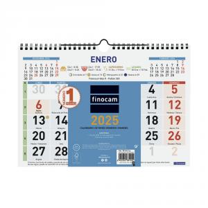 Calendario pared color M números grandes 2025