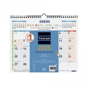 Calendario pared color M escribir 2025