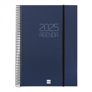 Agenda 2025 A4 día página espiral Opaque E40 azul