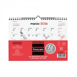 Calendario pared S escribir 2025-2026 16 meses
