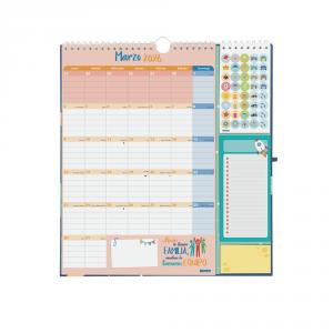 Calendario pared Plus Aventura familiar 2025-2026 16 meses
