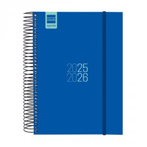 Agenda espiral E10 azul 2025-2026 día página