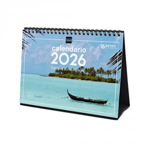 Calendario sobremesa 2026 paisajes paradisíacos