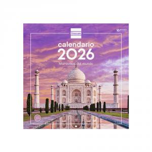Calendario pared 30x30 2026 maravillas del mundo