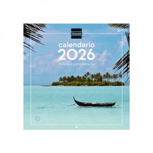 Calendario pared 30x30 2026 paisajes paradisíacos