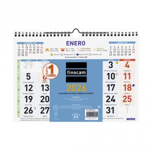 Calendario pared color 2026 números grandes