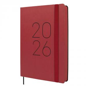 Agenda lisa FA5 rojo 2026 día página