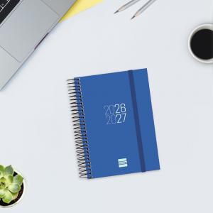 Agenda espiral E8 Espir azul día página 2026-2027