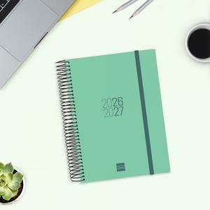 Agenda espiral E10 Espir verde día página 2026-2027