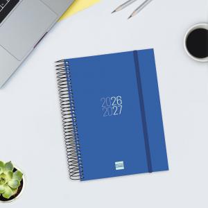 Agenda espiral E10 Espir azul día página 2026-2027