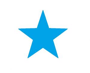 Gomet estrella azul rollo