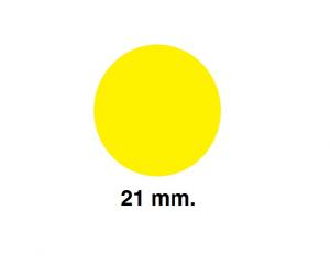 Gomette adhesivo rollo circulo grande amarillo Ineta