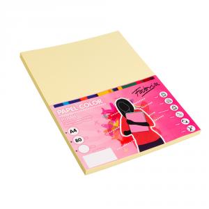 Papel A4 amarillo claro 100 hojas 80gr.