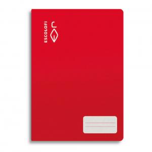 Cuaderno cuarto color rojo pauta Montessori 5mm 32 hojas