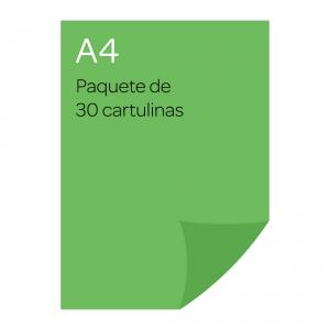 Paq. cartulinas A4 verde claro (30 uds)
