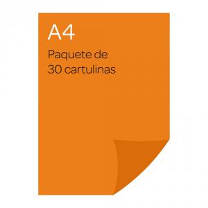 Cartulina A4 naranja. 30 Unidades