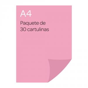 Paq. cartulinas A4 rosa (30 uds)
