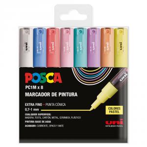 Rotulador Posca PC1M 8 colores pastel