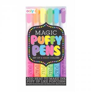 Rotulador magic puffy pens 6 colores neón