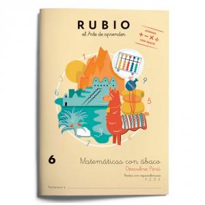 Cuaderno de matemáticas con ábaco 6. Rubio