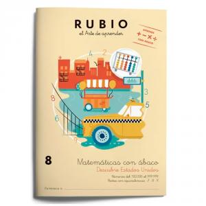 Cuaderno de matemáticas con ábaco 8. Rubio