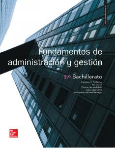 Fundamentos de administración y gestión 2.º Bachillerato